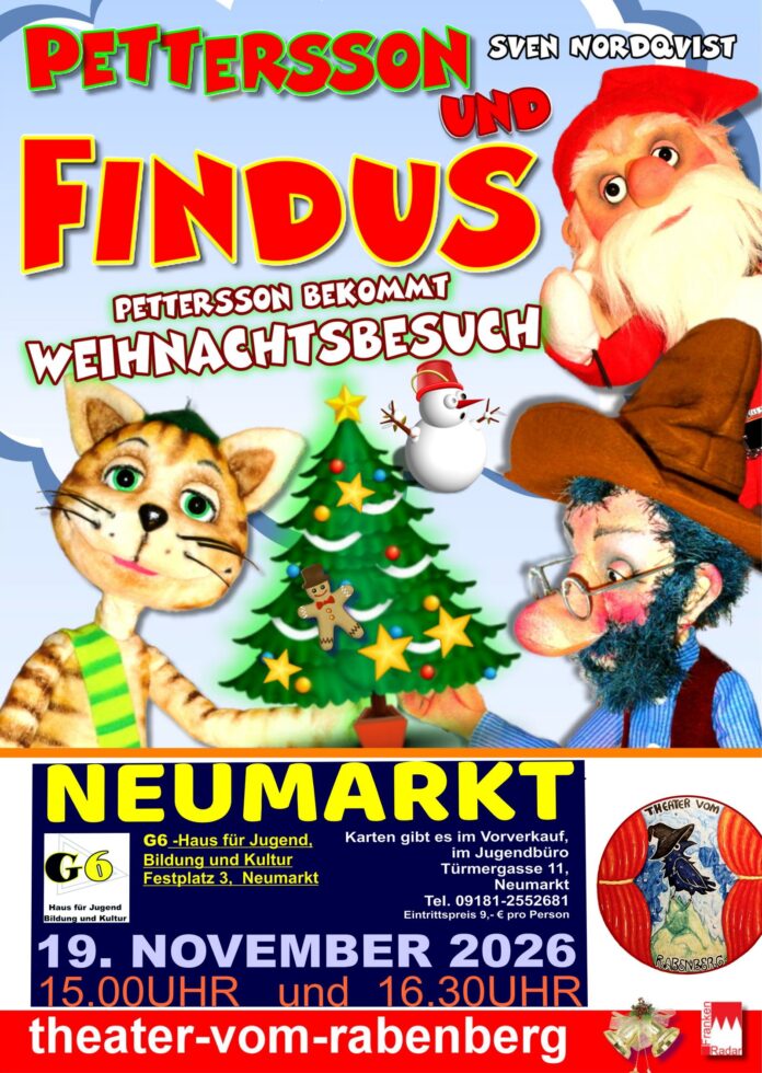 „Pettersson bekommt Weihnachtsbesuch“ im G6: Figurentheater für die ganze Familie