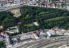 Neue Perspektive für Fachschule Aerial image of the Hofgarten Ansbach (view from the south)