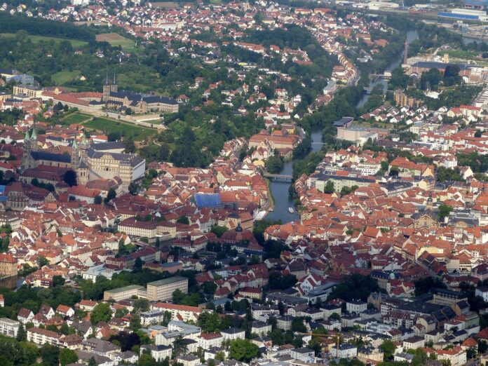 Bamberg aus der Flugzeugperspektive