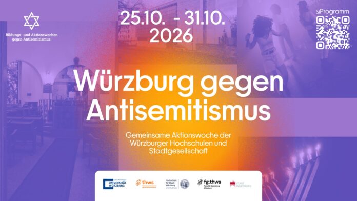 Aktionswoche gegen Antisemitismus vom 25. bis 31. Oktober in Würzburg (Grafik: THWS/Lennart Sterzenbach)